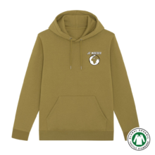 hoodie olijf kleine opdruk