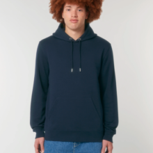 french navy hoodie model