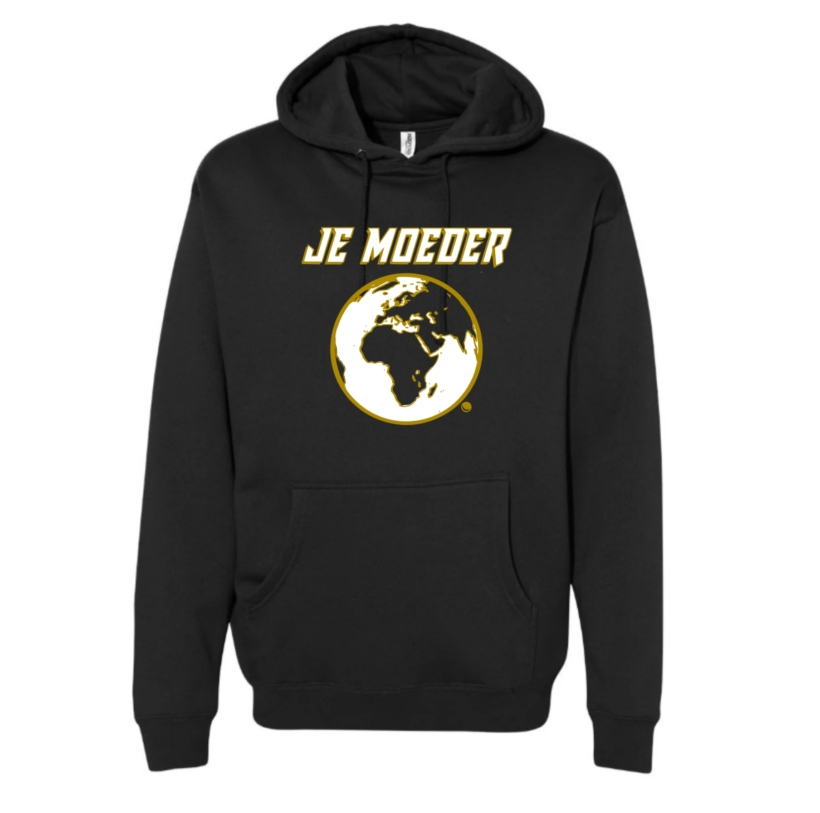 hoodie goudenrand zwart